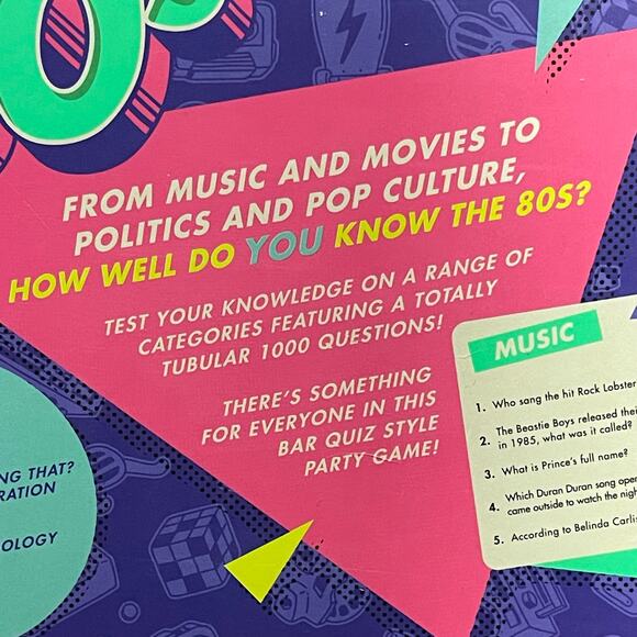 Thats So 80s Trivia Card Game Adult Party 2+ Players Item QUZ011 Complete Game - Picture 11 of 15